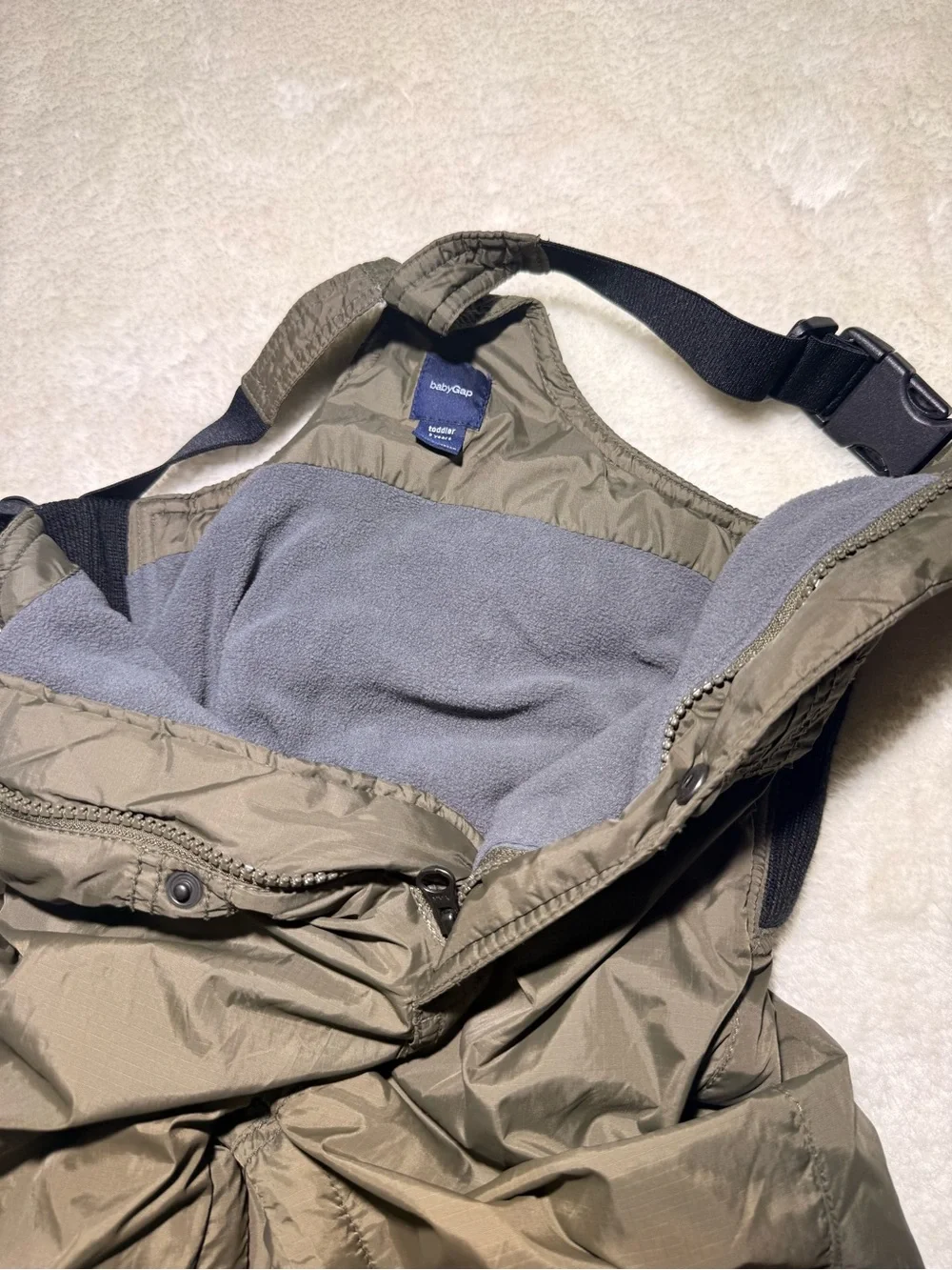 Baby Gap Toddler Snow Bibs Ski Suit Pants green insulated size 3 years